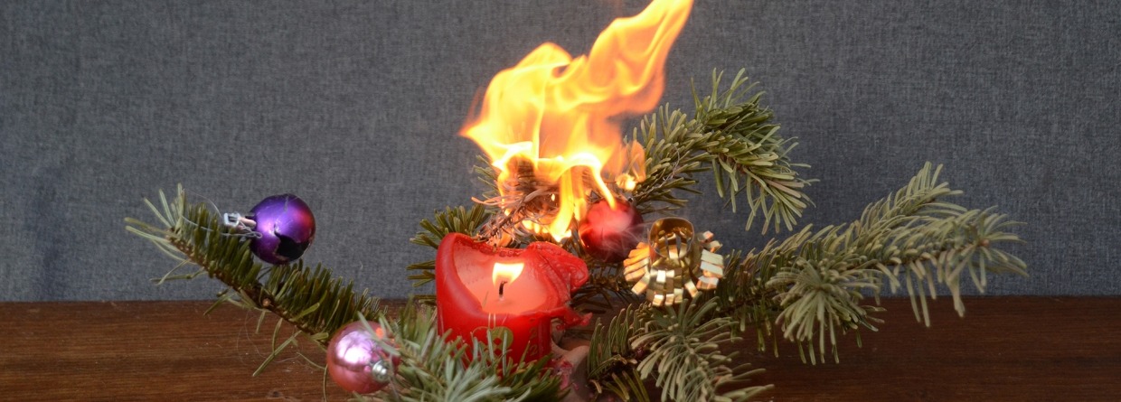 Brandende Kerstdecoratie